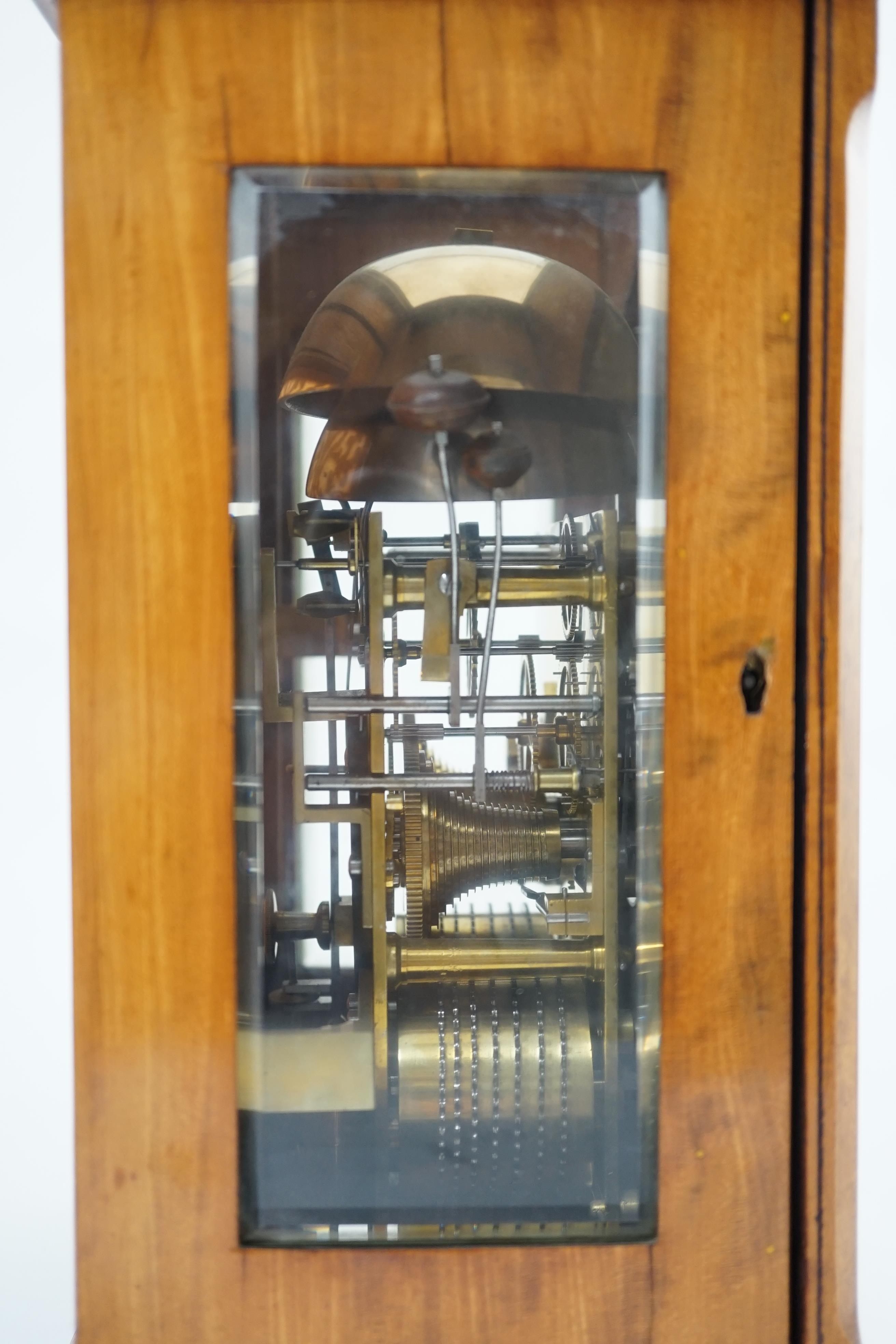 Payne, 163 New Bond Street, London. A Victorian satinwood cased eight day bracket clock